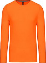 Grote maten oranje longsleeve shirt 4XL