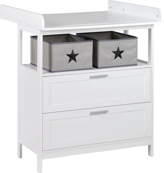 Roba Commode Met Lades Hamburg 100 X 87 Cm Hout Wit 4-delig