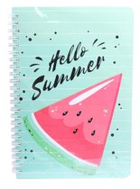 I-total Notitieboek Hello Summer Softcover A5 Papier Mintgroen