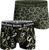 Björn Borg - Boxer 2-Pack Sammy Camodots groen - Maat: 122-128