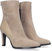 Notre-V 27468 Enkellaarsjes - Enkelboots met rits - Dames - Beige - Maat 37