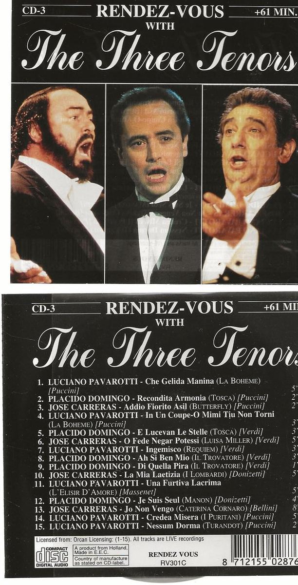 Rendez-Vous With The Three Tenors vol 3