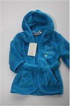 Picco Mini baby badjas - blauw - BEST DADDY EVER - maat 80/86 (12-18 maanden)