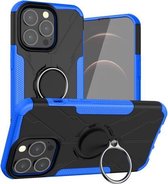 Armor Bear schokbestendige pc + TPU-beschermhoes met ringhouder voor iPhone 13 Pro Max (blauw)