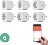 BELIFE® Smart Plug - 6 stuks - Slimme Stekker met ENERGIEMETER - Google Home & Amazon Alexa Compatible - Smart Home
