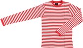 Apollo Verkleedshirt Stripes Dames Longsleeve Katoen Rood/wit Mt M