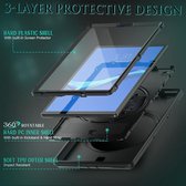 Tablet hoes geschikt voor Lenovo Tab M10 Plus (2de generatie) - Hand Strap Armor - Rugged Case met schouderband - 10.3 inch (TB-X606) - Zwart