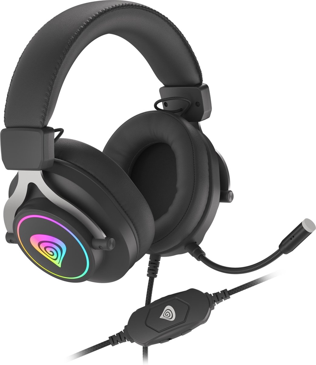 Genesis NEON 750 multiplatform Gaming Headset met RGB verlichting en USB aansluiting