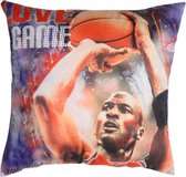 kussen Michael Jordan 40 x 40 cm polyester blauw/rood