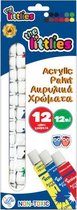 acrylverf junior 144 ml donkerblauw/wit 12 stuks