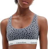 Calvin Klein Unlined Bralette Sportbeha - Maat S - Vrouwen - Grijs - Zwart - Wit