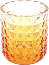 Non-branded Theelichthouder Celestine 8 X 9 Cm Glas Oranje