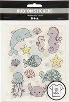 rub-on stickers zeedieren 12 x 15,5 cm