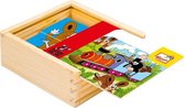 legpuzzel Little Mole junior 12 x 12 x 4 cm hout 17-delig