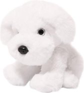 knuffel hond junior 15 cm polyester wit