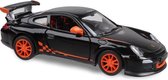 schaalmodel Porsche 911 GT3 RS 11 cm alu 1:36 zwart