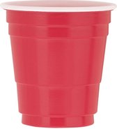 Premier Stylz Merk Red Plastic Shot Glass 20st