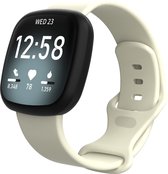 Versa 3 / Sense sport band - abrikoos - Geschikt voor Fitbit - SM - Horlogeband Armband Polsband
