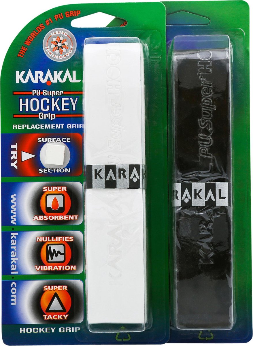 karakal grips - 2 stuks - zwart en wit - Karakal