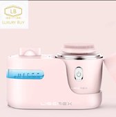 Luxury Buy® ultrasonic gezichtsreiniger-UV-sterillisatiebasis- collageen booster- IPX-7waterproof- 3 opzetborstels-draadloos oplaadbaar