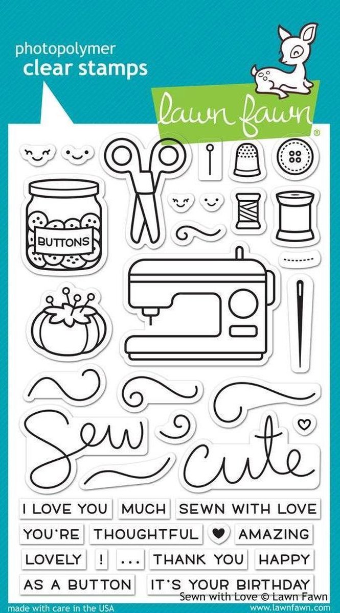 Sewn With Love Clear Stamps (LF1309)