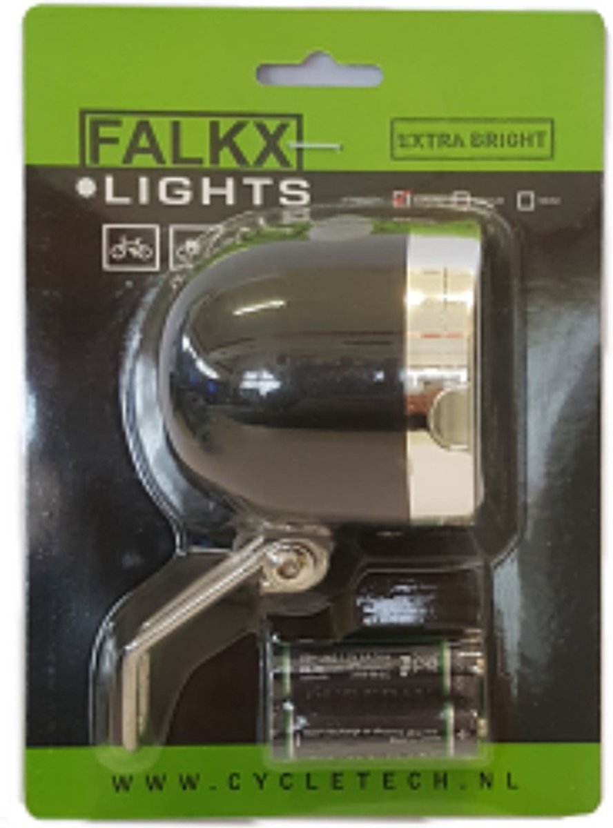 Falkx Koplamp met 20 LEDs en superheldere verlichting - Inclusief batterijen - Zwart