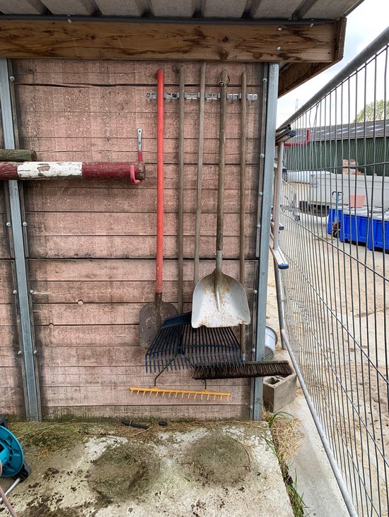 SODEAL Bezemhouder-Bezem-Ophangsysteem - Tuingereedschaphouder met Ophanghaken voor Tuingereedschap