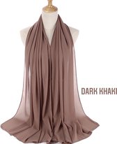 WOW PEACH Hoofddoek Donker Khaki | Hijab |Sjaal |Hoofddoek |Turban |Chiffon Scarf |Sjawl |Dames hoofddoek |Islam |Hoofddeksel| Musthave |