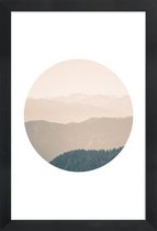 JUNIQE - Poster met houten lijst Karwendel - foto -13x18 /Bruin &