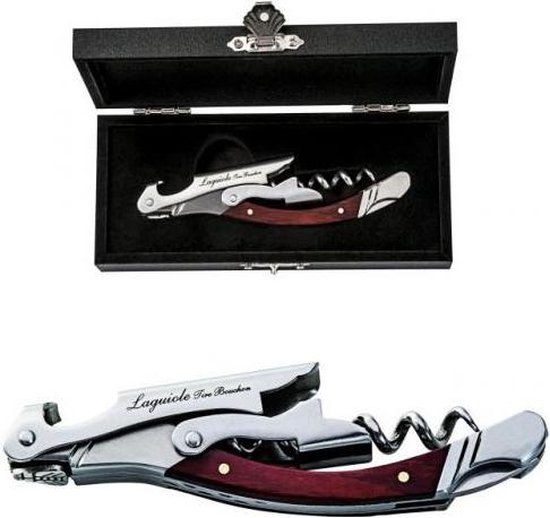 Laguiole Style de Vie Kurkentrekker - In giftbox - Rood pakkahout