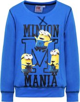 Minions sweater - blauw - Minion Mania - maat 110/116 (6 jaar)