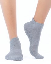 Topsocks yoga sokken met badstof zool en ati-slip nopjes kleur: grijs maat: 41-46