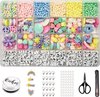 foto van Riches® Kralenset Pastelkleuren – Pastelkralen en Letterkralen – Sieraden Maken – Meisjes & Kinderen – Pastel kralen – Hobby Kit Voor Sieraden Maken – Kralenset Armbanden – Bedels – Kralendoos