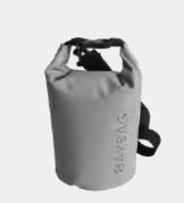 "Piu Forty BAYBAG 5 Lt Waterproof  dry bag col. GREY, Fabric:500D tarpaulin, feature: Roll Top, Size:17X35cm."