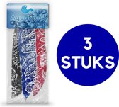 Verkoelende Zomersjaal - Dames & Heren Zomer - Koelsjaal - Blauw/Zwart/Rood 3-Pack