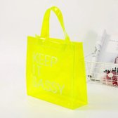 Without Lemons Jelly Bag Geel| Keep It Sassy |Transparante tas | Beach bag | Musthave |Trend | Neon tas | Jelly Tas || Tik Tok 2021 |Dames tas| Vrouwen tas |Cadeau | Waterproof
