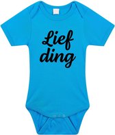 Lief ding tekst baby rompertje blauw jongens - Kraamcadeau - Babykleding 68 (4-6 maanden)