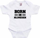 Born in Nijmegen tekst baby rompertje wit jonegs en meisjes - Kraamcadeau - Nijmegen geboren cadeau 56 (1-2 maanden)