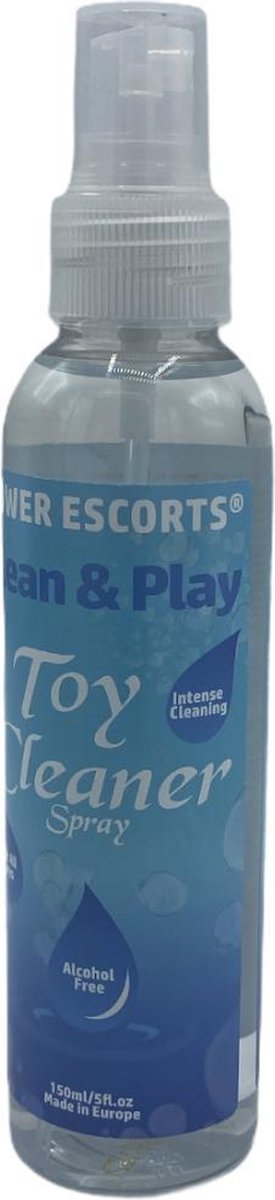 Power Escorts - Toy Cleaner - Spray - Clean & Play - Alcohol Free - 150ml - Made in Europe - Design made in Holland