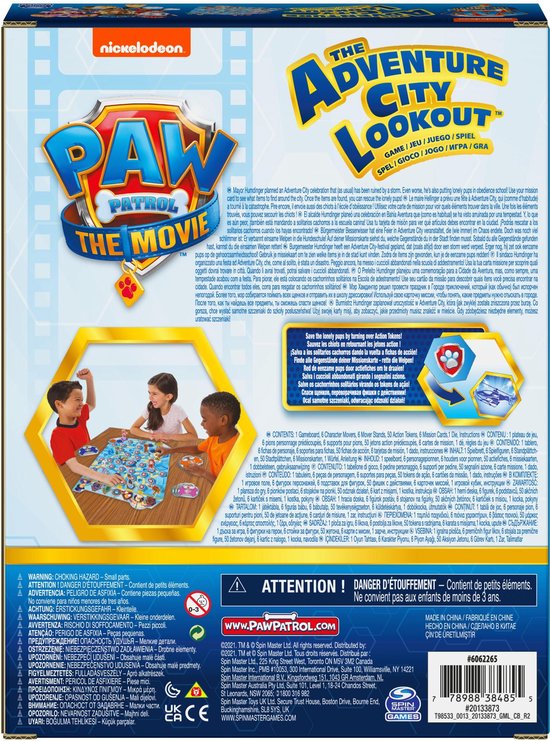 Thumbnail van een extra afbeelding van het spel Spin Master Games - PAW Patrol De Film - Avonturenstad-bordspel