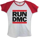 Run DMC Dames Tshirt -M- Logo Wit/Rood