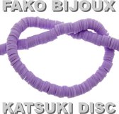 Fako Bijoux® - Perles Disque Katsuki - Perles Polymer - Perles Surf - Perles Argile - 6mm - 350 Pièces - Violet Clair