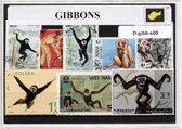 Gibbons – Luxe postzegel pakket (A6 formaat) - collectie van verschillende postzegels van gibbons – kan als ansichtkaart in een A6 envelop. Authentiek cadeau - kado - kaart - aapje