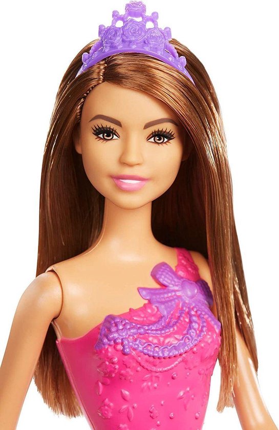 Verrijking Beperken Klagen Barbie GGJ95 Princess doll - Prinses met bruin haar - pop 32cm | bol.com