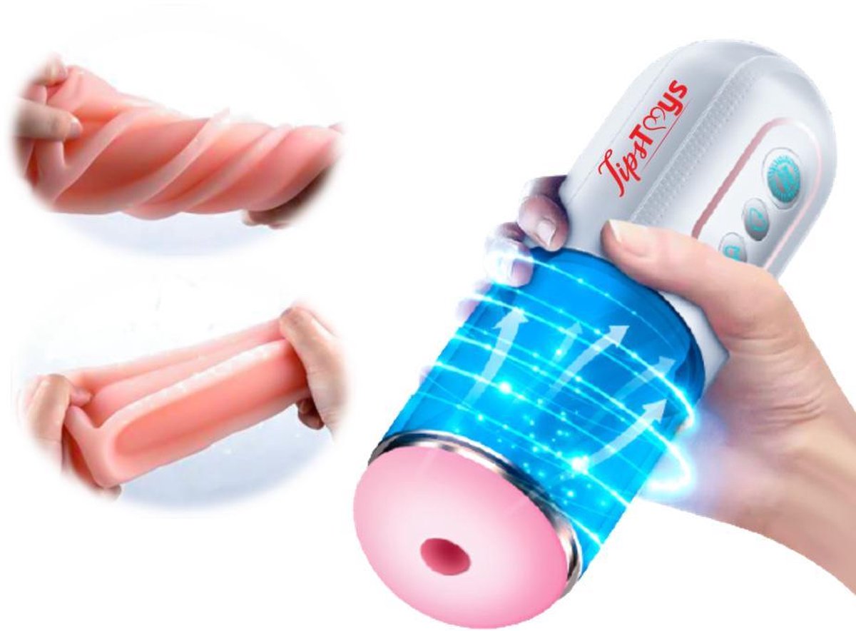 Goedkoopste TipsToys Luxe Zuig Masturbator voor Man Pocket Pussy Kunst Vagina Stimulator Sex Toys Kleur Wit