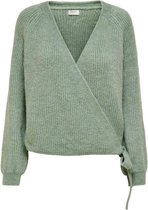 Only Vest Onlmia L/s Wrap Cardigan Knt Noos 15248652 Granite Green Dames Maat - M