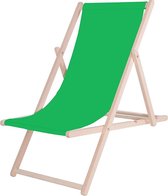 ressorts | Transat | Chaise longue | Ajustable | Bois de hêtre | Fabriqué à la main | Vert