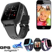 GPSHorlogeKids – GPS horloge kind - smartwatch kinderen – kinderhorloge GPS - videobellen – SMS – waterdicht - GPS tracker kind – incl. SIM en installatie hulp – FOX Zwart