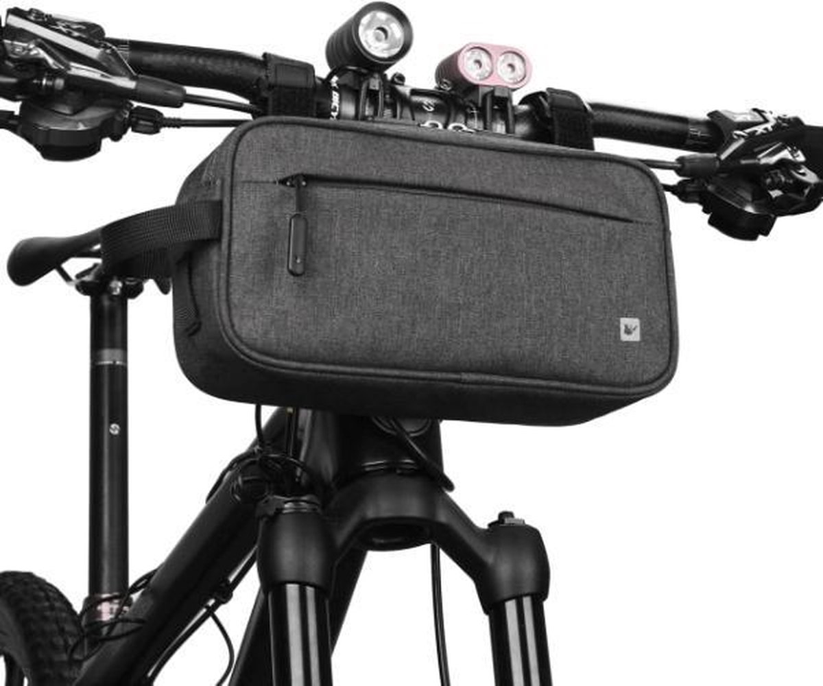 Electrische Fiets Stuurtas - Bikepacking - Frametas - Waterdichte grijze Tas voor Racefiets of Mountainbike - 2.25LFietstassen Electrische Fietsen