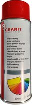 Granit Acryl Lakspray - Spuitlak - Uitstekende Hechting - RAL 3020 - Verkeersrood - Hoogglans